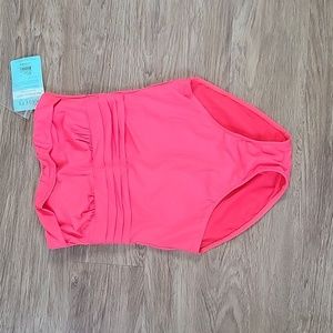 Spanx Cajun Coral Power Suit One Piece Shaping Swimsuit MD